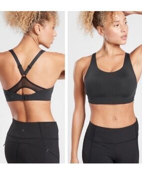 Athleta Advance Bra High Impact Work Out Bra 34B Black
